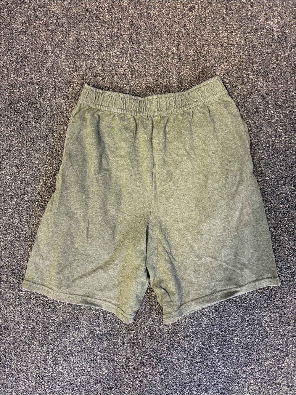 Hanes Olive Green Elastic-Waist Kids Shorts